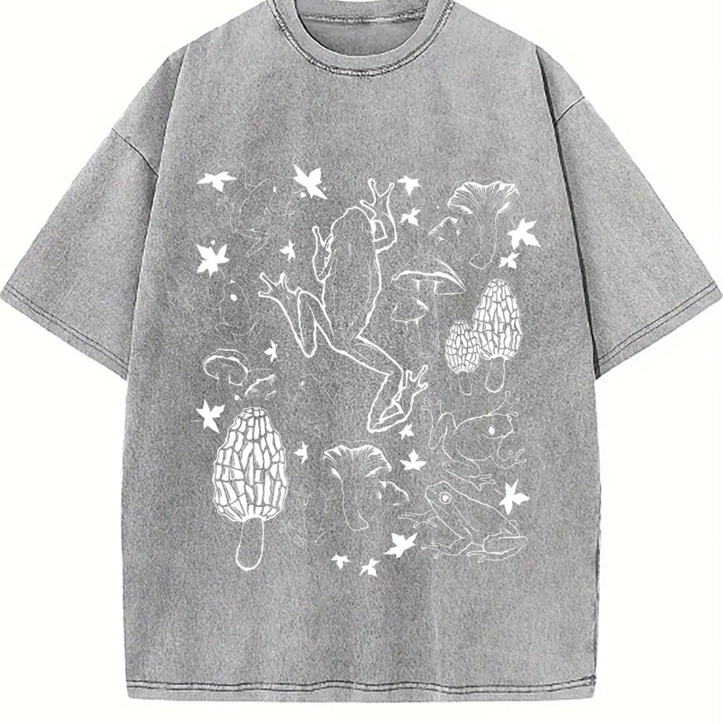 Frogs And Mushrooms Vintage Washed T-Shirt product image 4