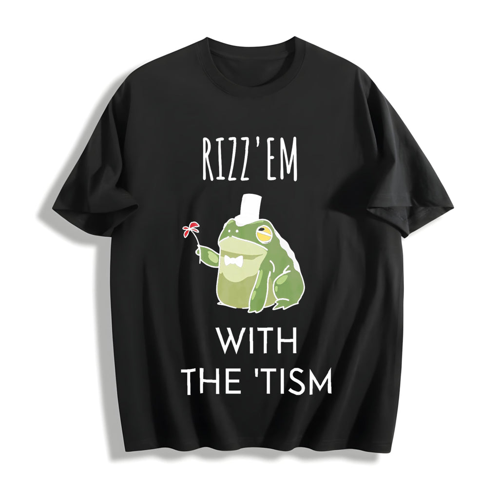 Rizz Em With The Tism Cotton T-Shirt product image 1