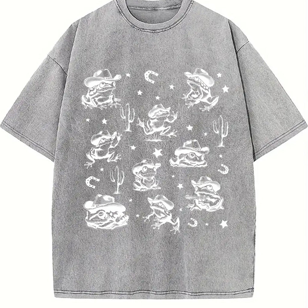 Cowboy Frogs Western Vintage Washed T-Shirt product image 5