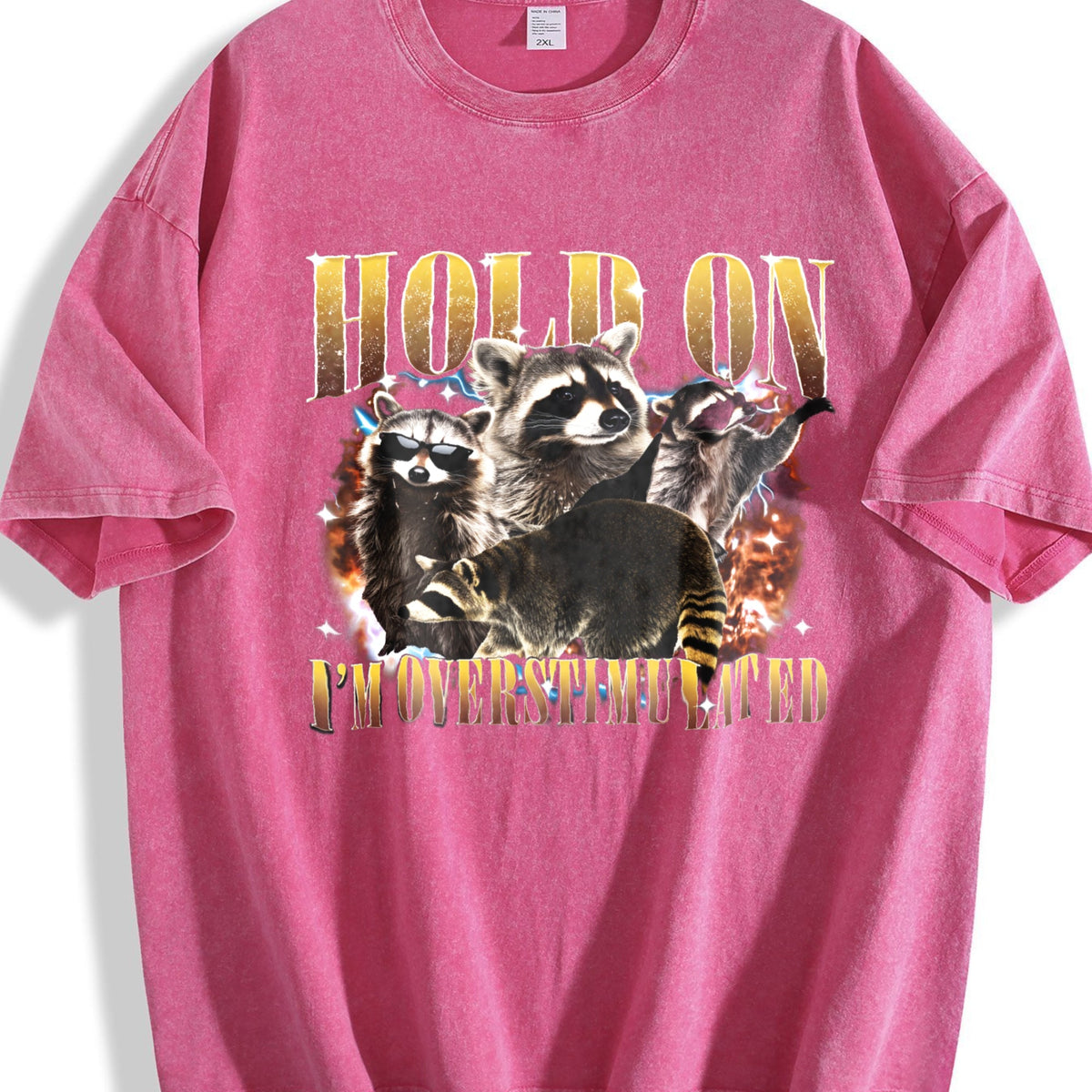 Hold On I Am Overstimulated Vintage Washed T-Shirt product image 7