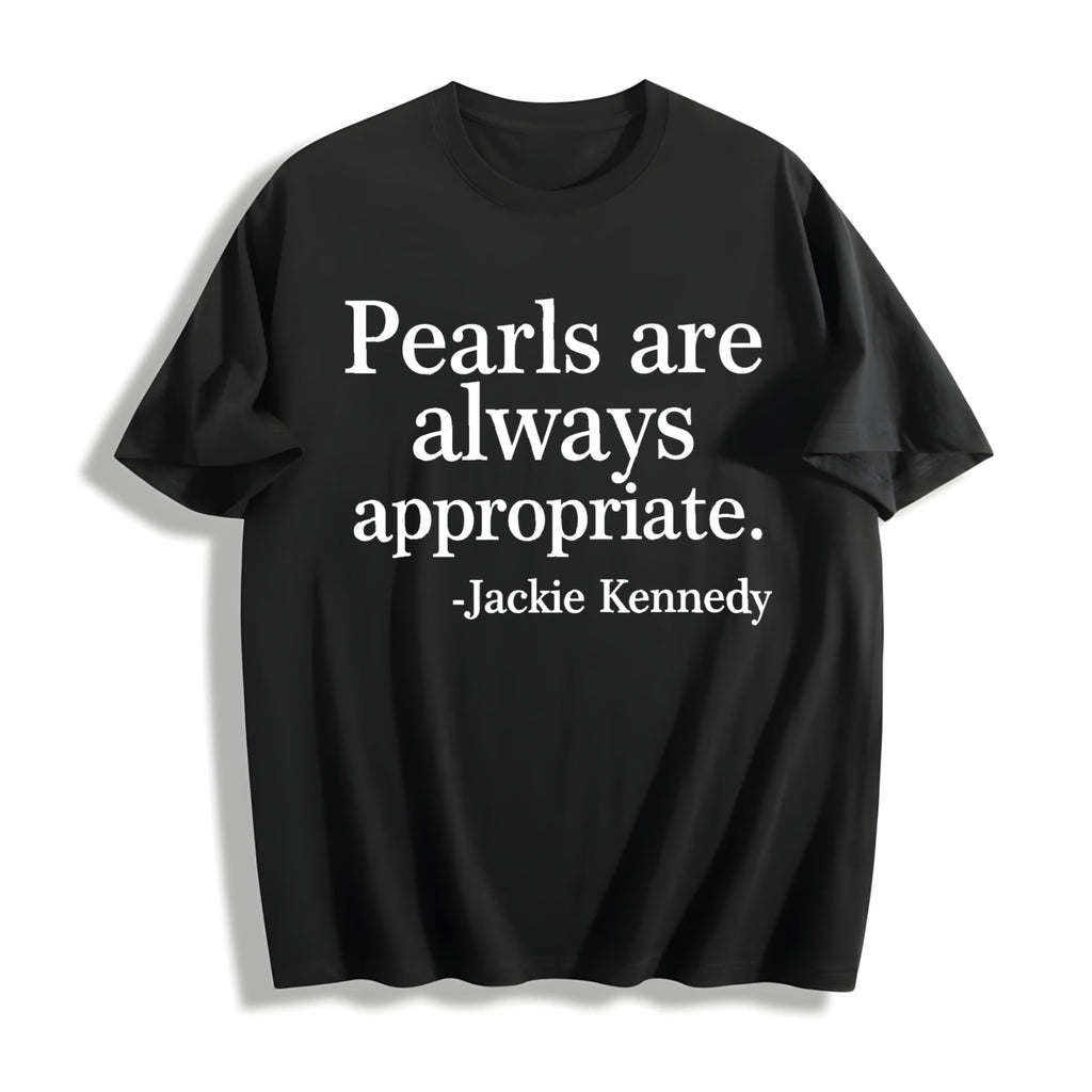 Letter Pearl Summer Cotton T-Shirt product image 1