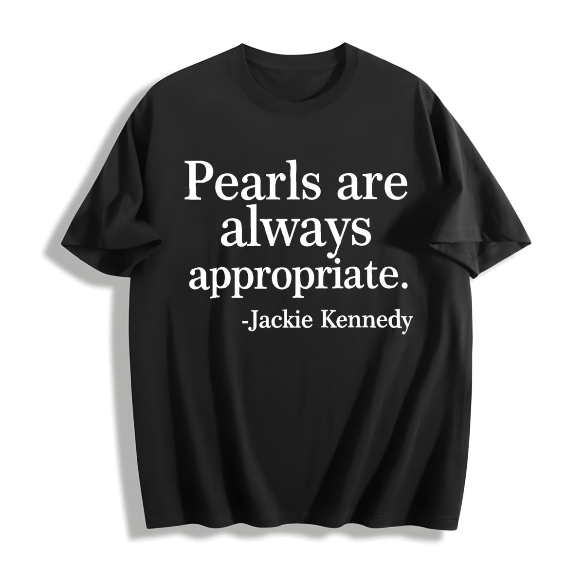 Letter Pearl Summer Cotton T-Shirt product image 1