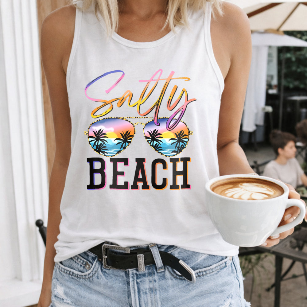 Salty Beach Sunglasses Women's Tank Top