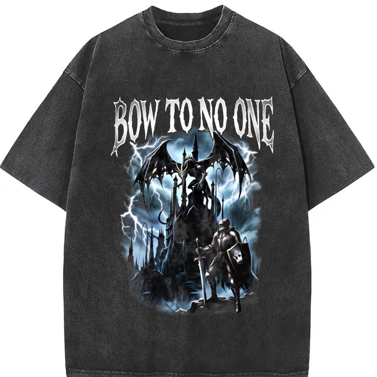 Bow To No One Medieval 90s Vintage Washed T-Shirt product image 2