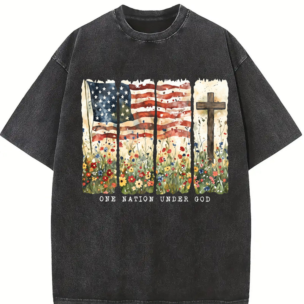 Pastoral Flower Vintage Washed T-Shirt product image 2