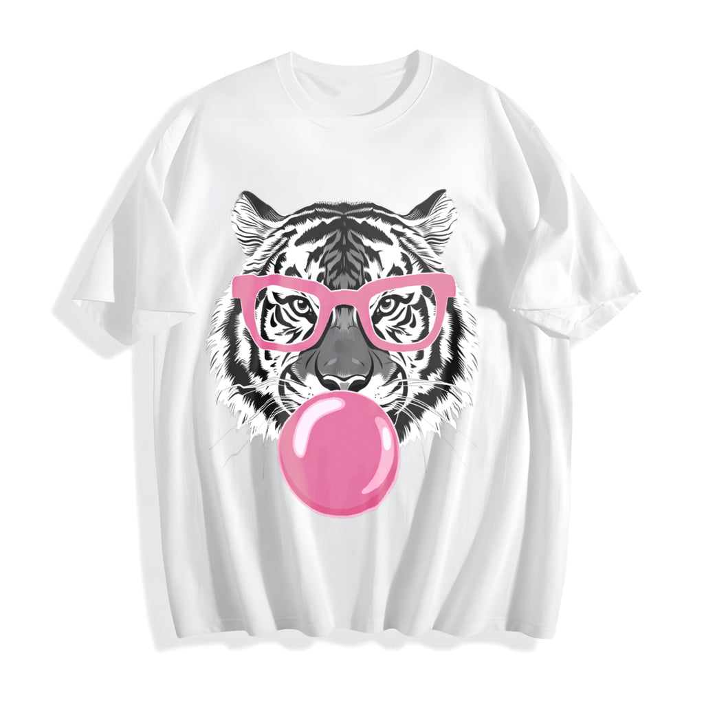 Tiger & Bubble Gum Cotton T-Shirt product image 2