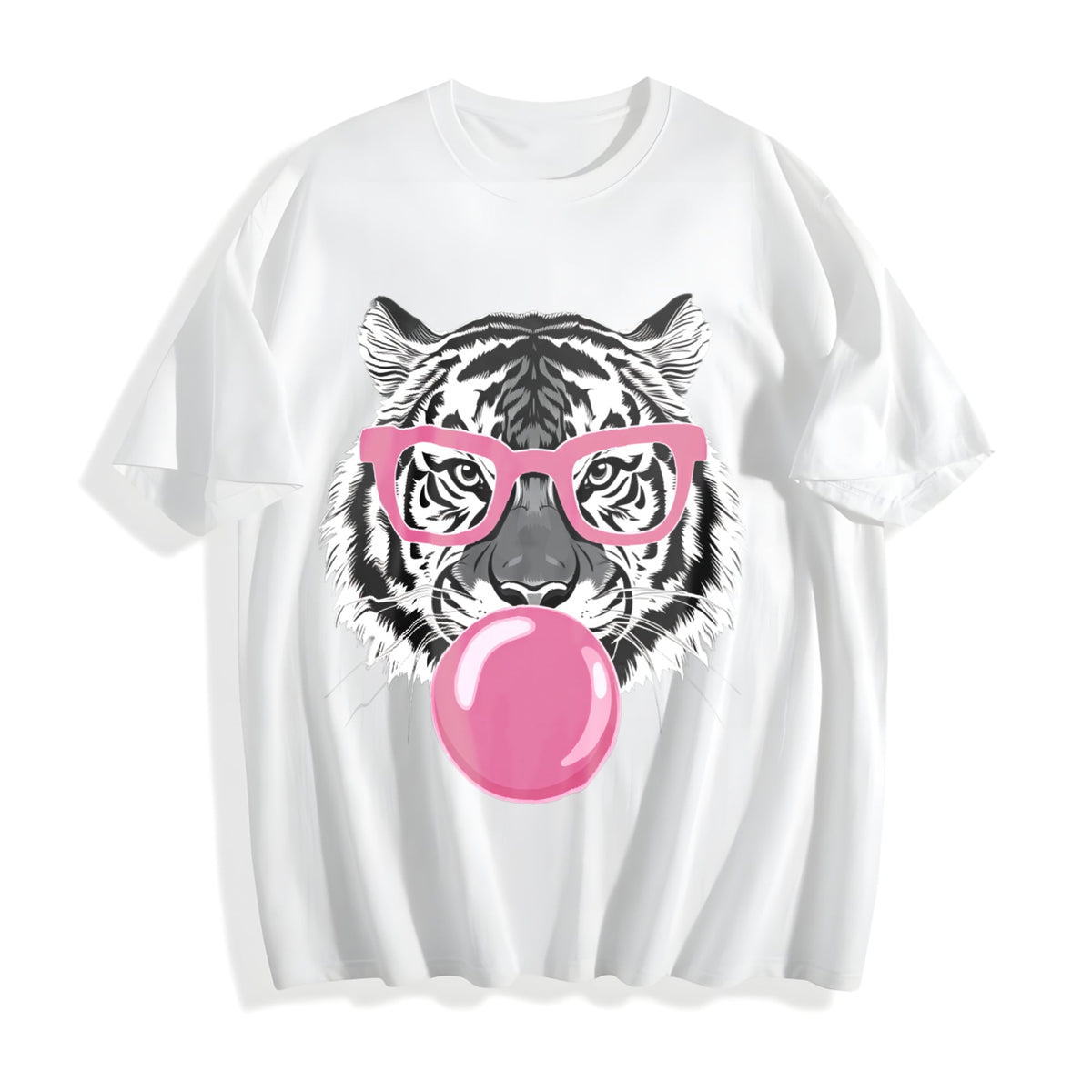 Tiger & Bubble Gum Cotton T-Shirt product image 2