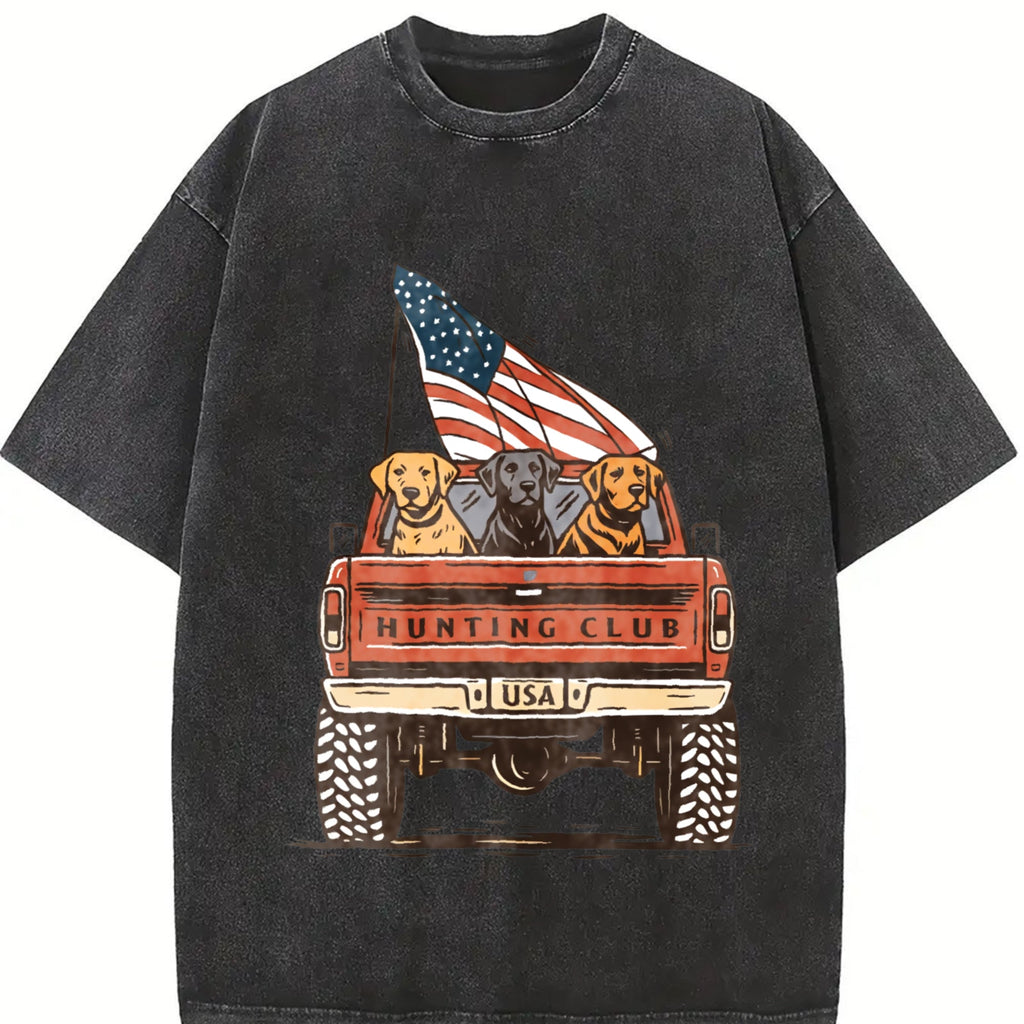 Labrador Hunting Club Patriotic Dog Lover USA Flag Vintage product image 2