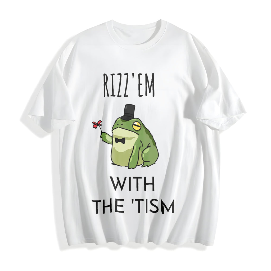 Rizz Em With The Tism Cotton T-Shirt product image 2