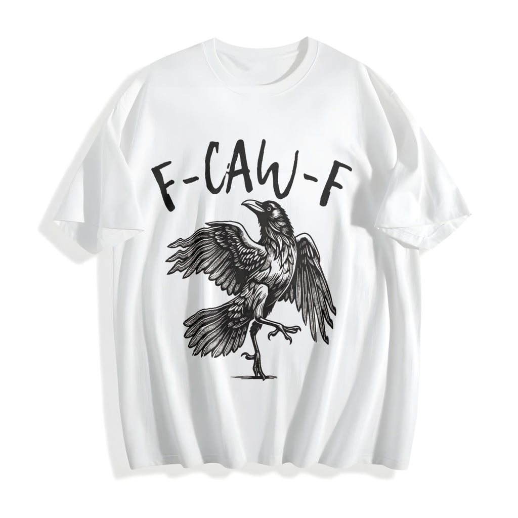 Funny Crow F-caw-f Black Raven Lover Gothic Cotton T-Shirt product image 2