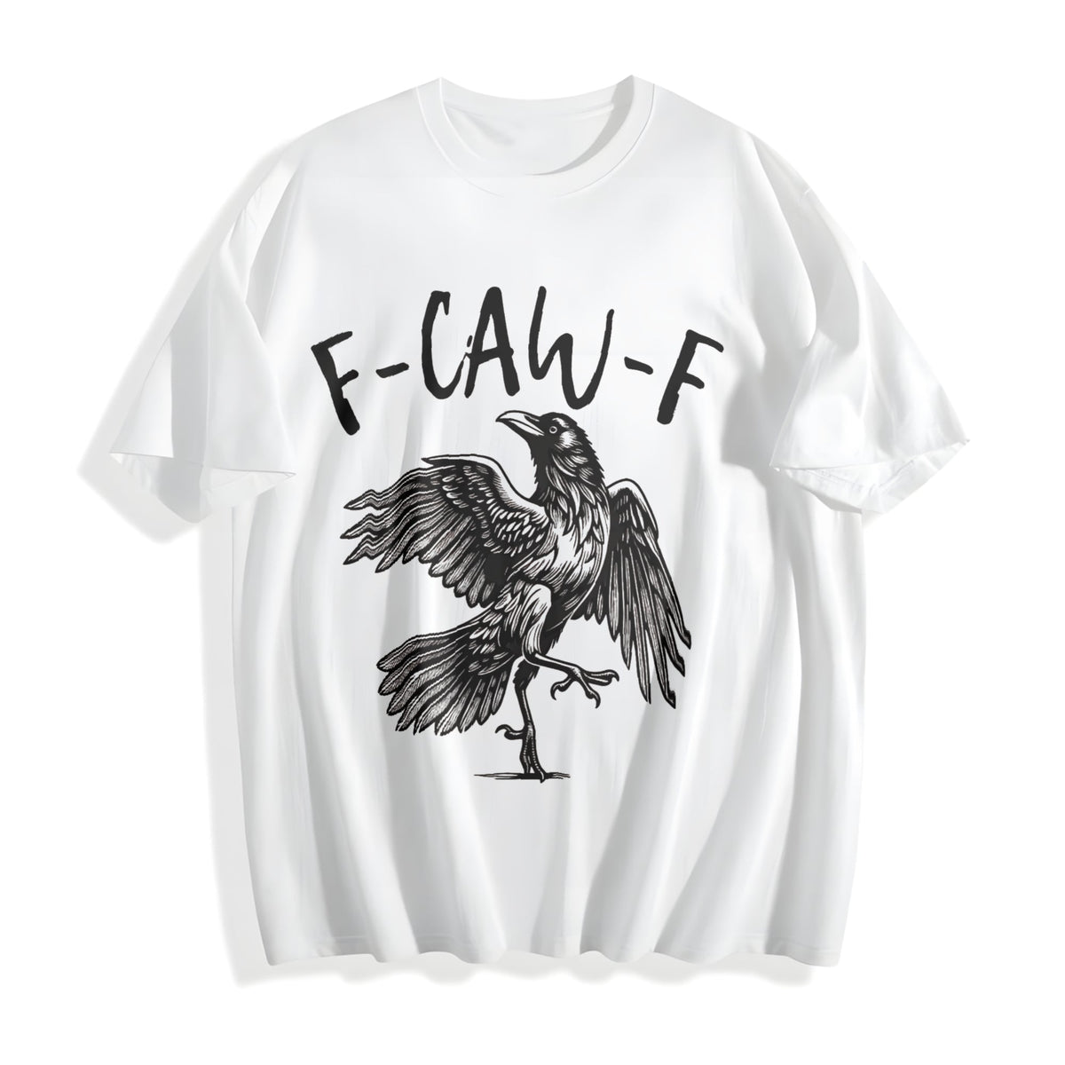 Funny Crow F-caw-f Black Raven Lover Gothic Cotton T-Shirt product image 2