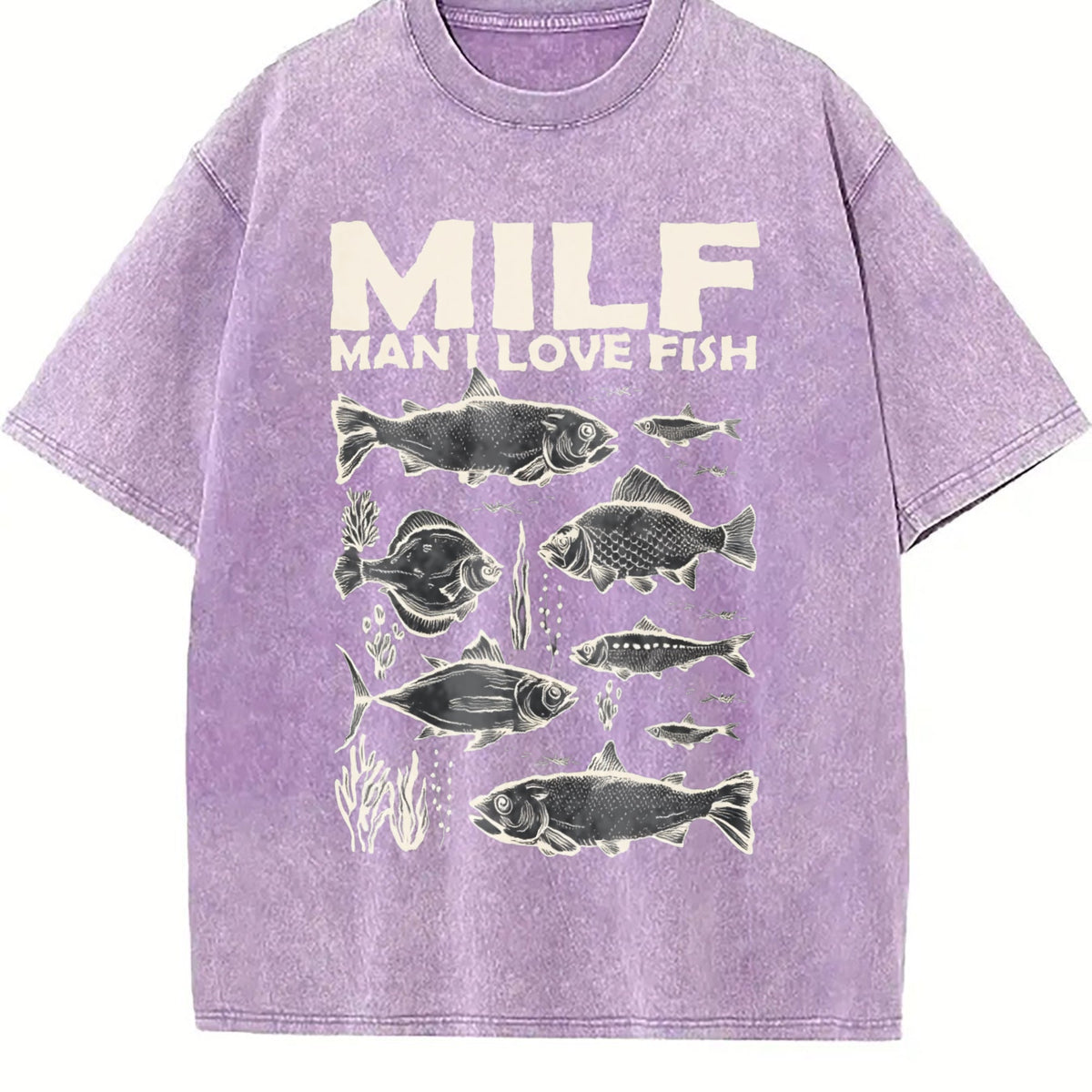 Milf Man I Love Fish 90s Vintage Washed T-Shirt product image 6