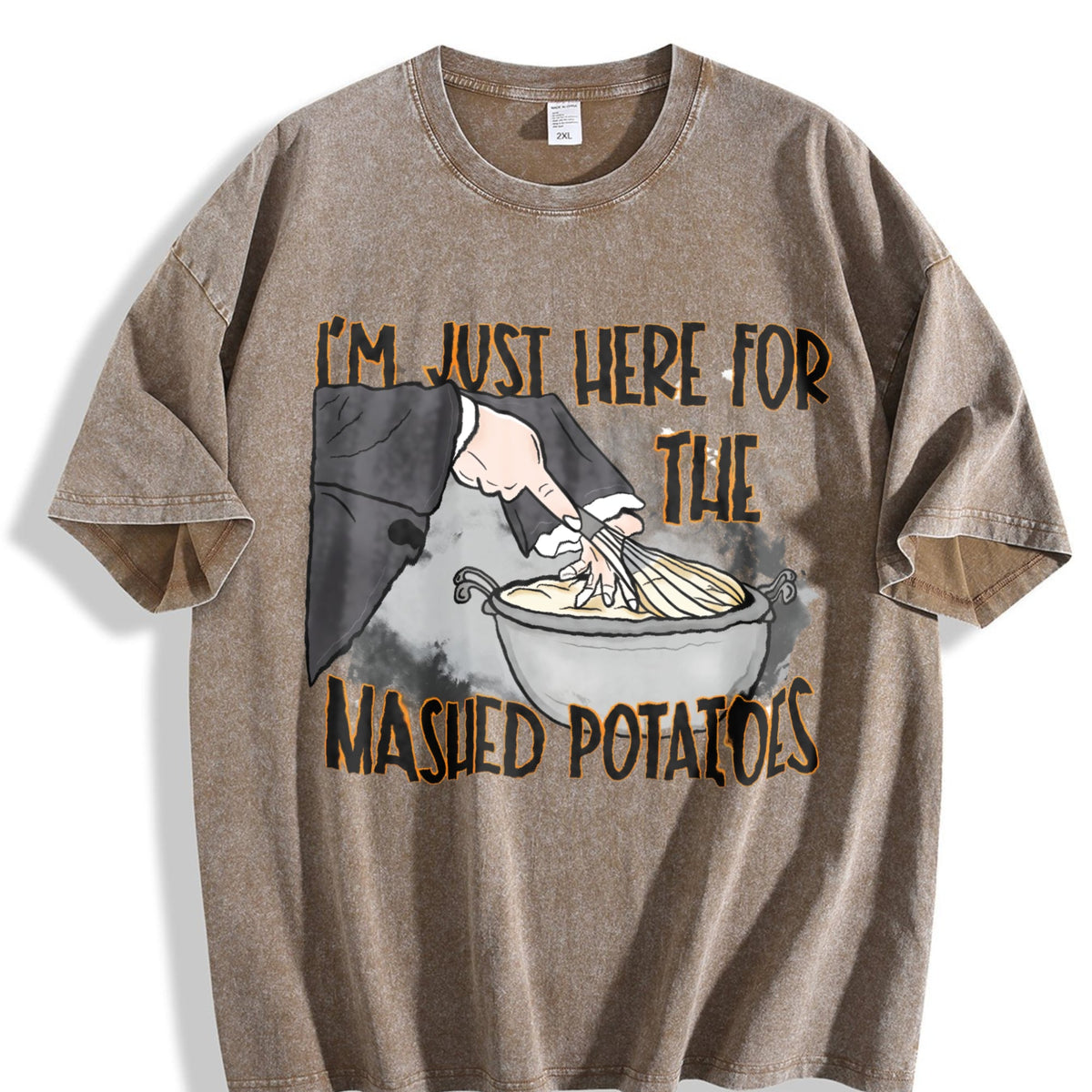 I'm Just Here for the Mashed Potatoes Vintage Washed T-Shirt product image 3