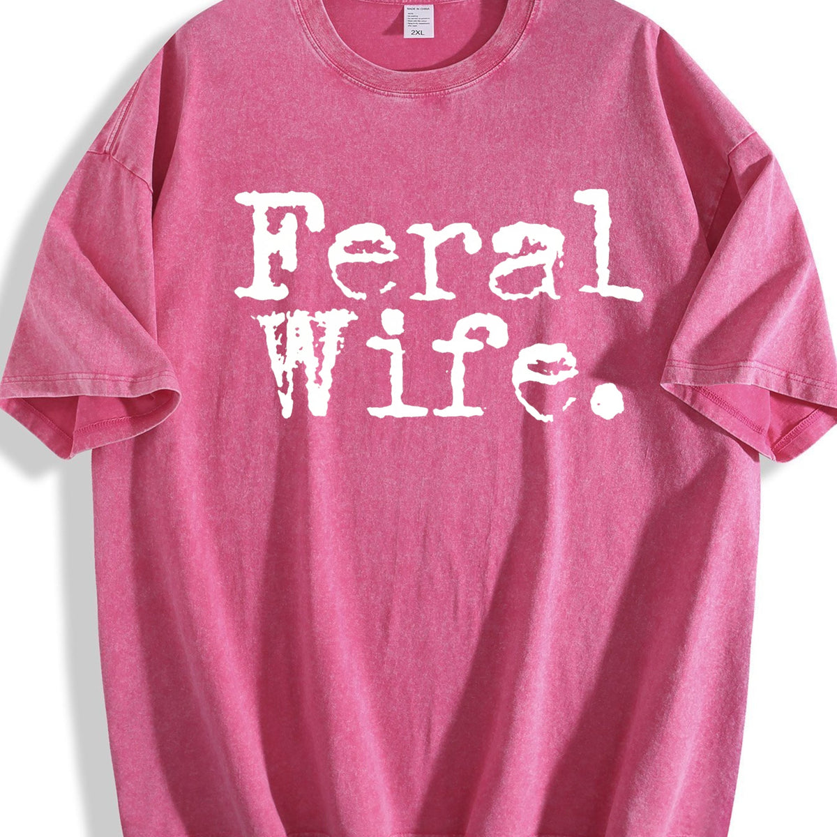 Feral Wife Funny Vintage Washed T-Shirt product image 5