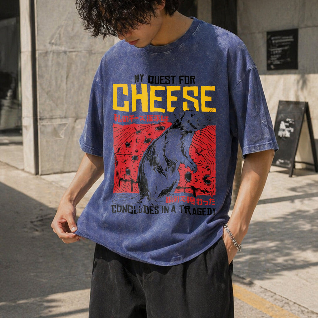 My Quest For Cheese Vintage Washed T-Shirt product image 8