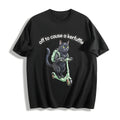 Funny Black Cat Scooter Off To Cause A Kerfuffle Boxy product image 1