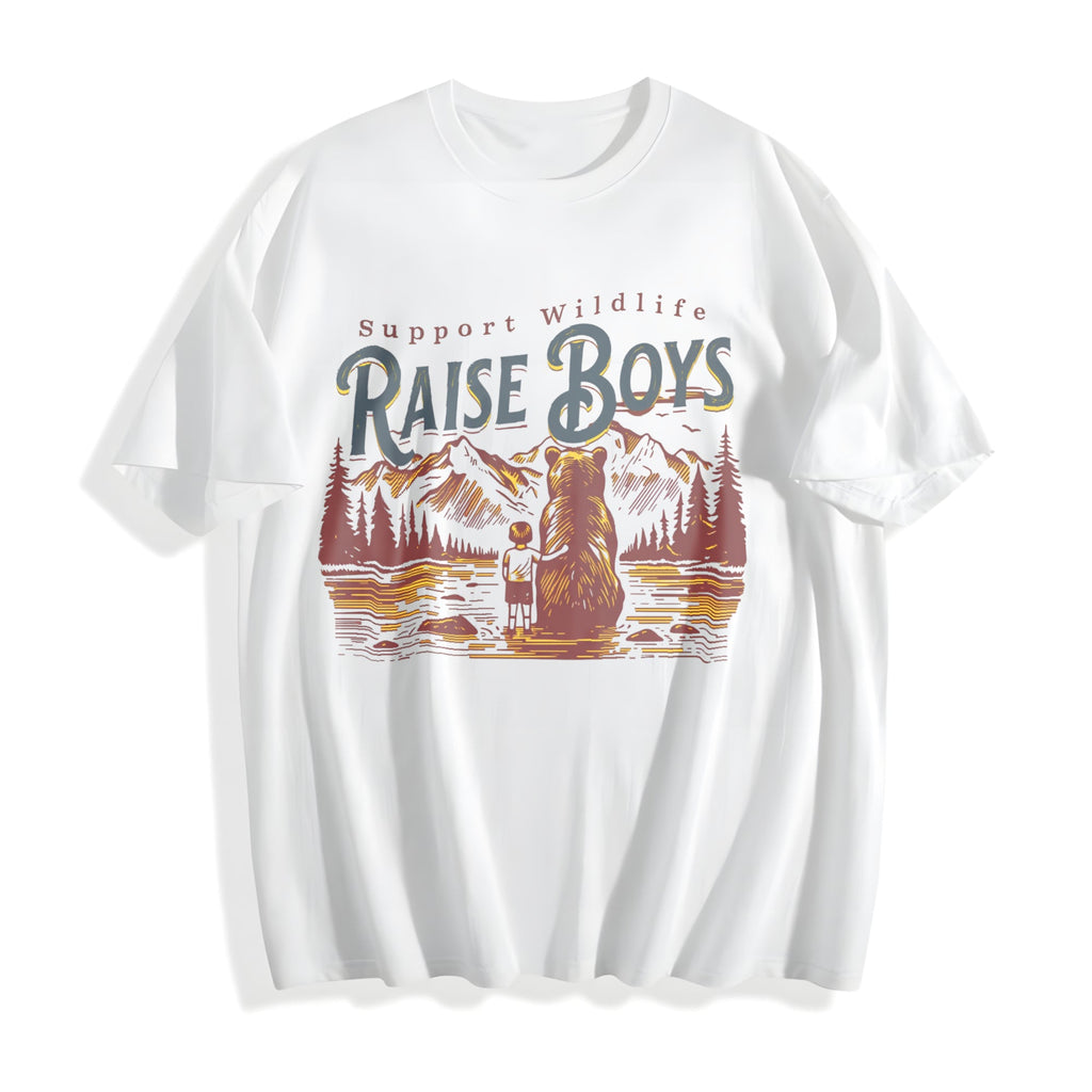 Support Wildlife Raise Boys Cotton T-Shirt product image 2