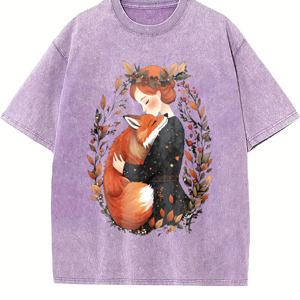 Bohemian Fox Mom Warm Hug One-piece Summer Vintage Washed product image 6