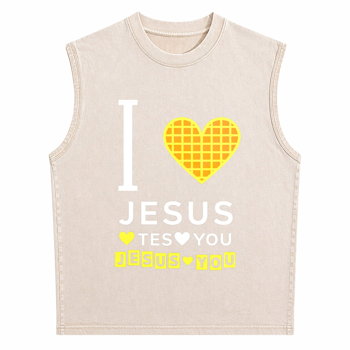 I Love Jesus Jesus Love You Men's Washed Tank Top