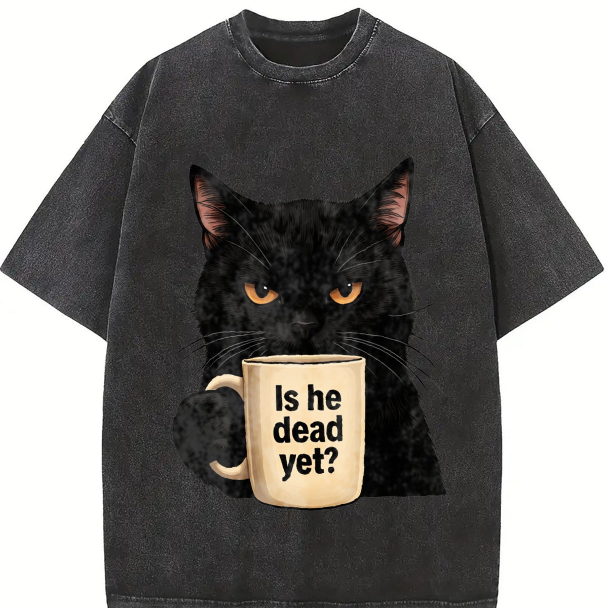 Is He Dead Yet Black Cat Dark Humor Liberal Democrat product image 2