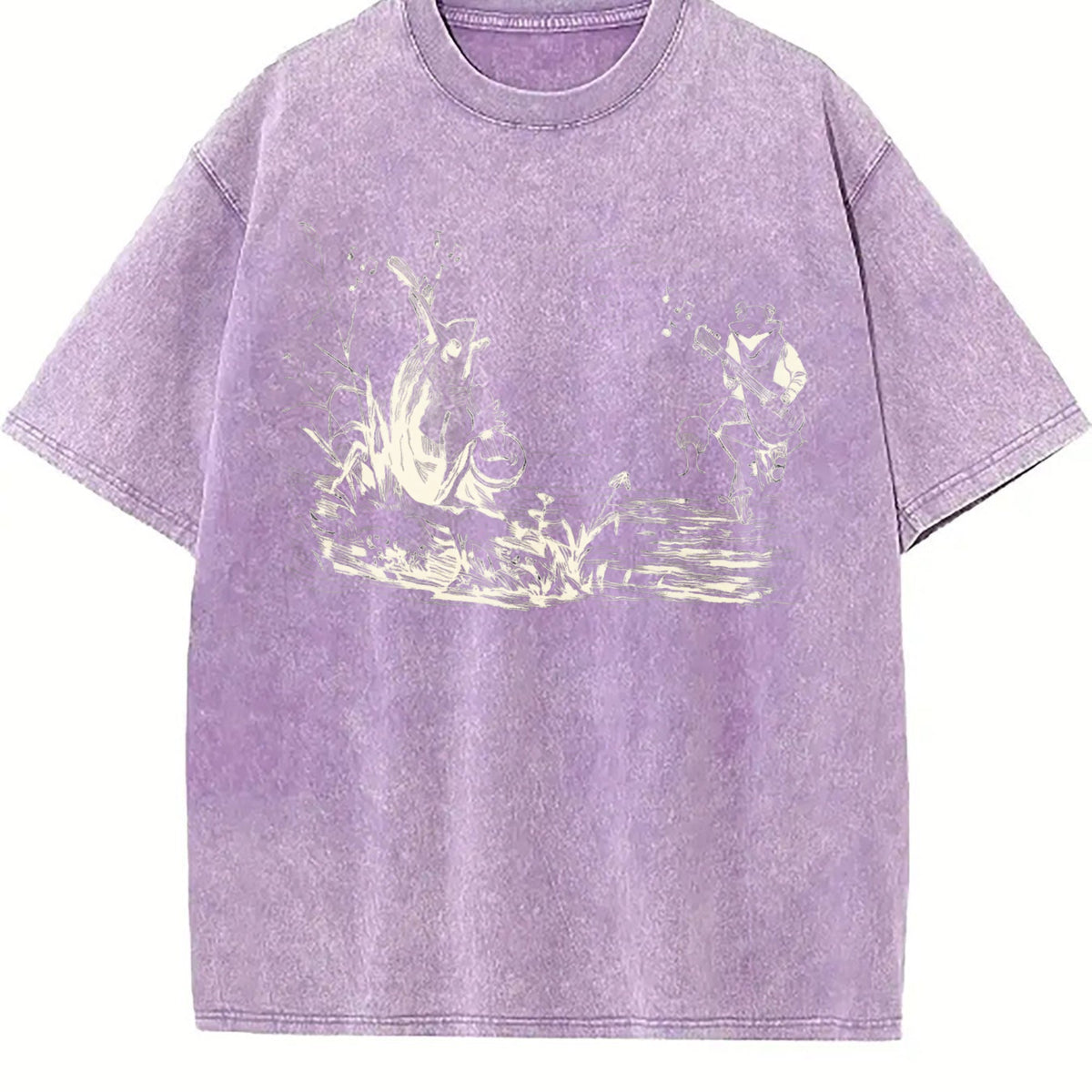 Frog Musicians 90s Vintage Washed T-Shirt product image 6
