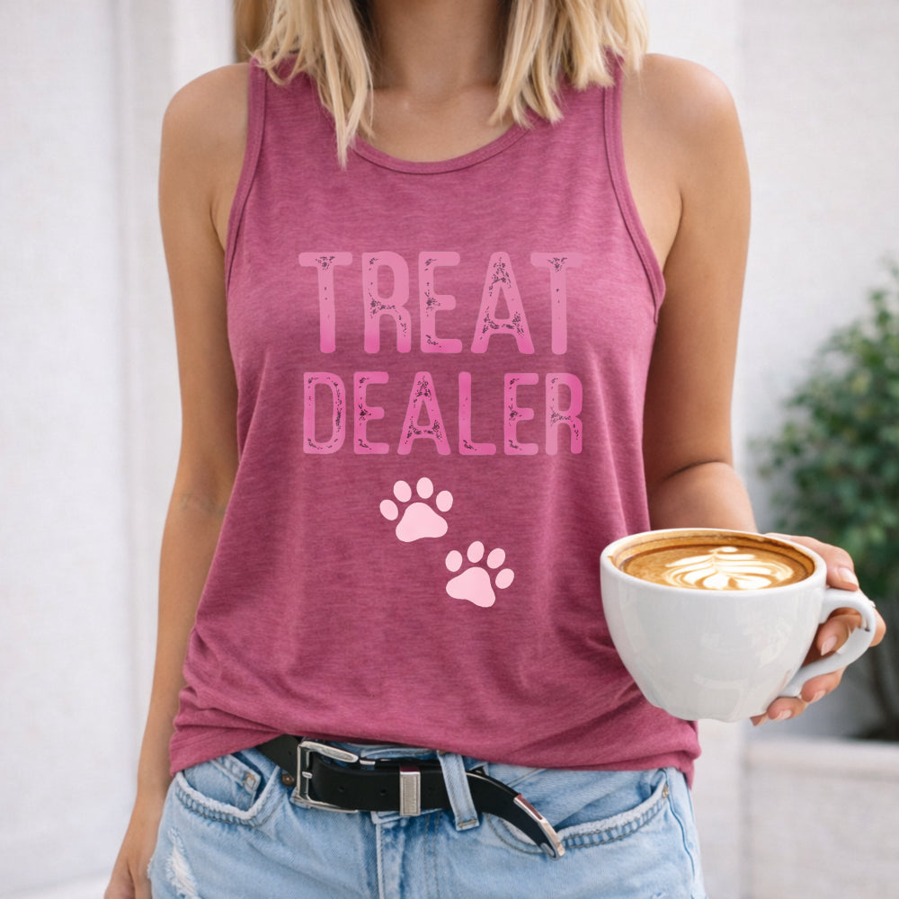 Treat Dealer Paw Prints Women's Tank Top