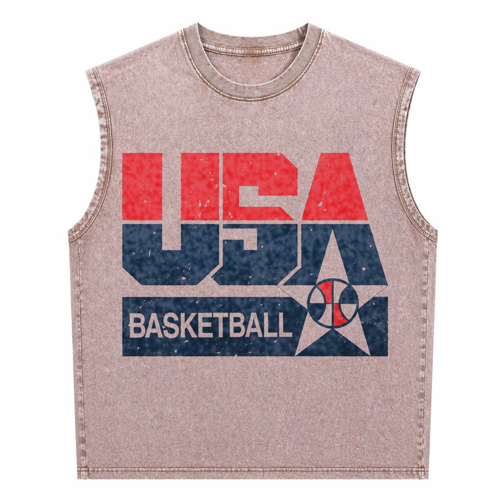 Summer USA Basketball Men's Washed Tank Top