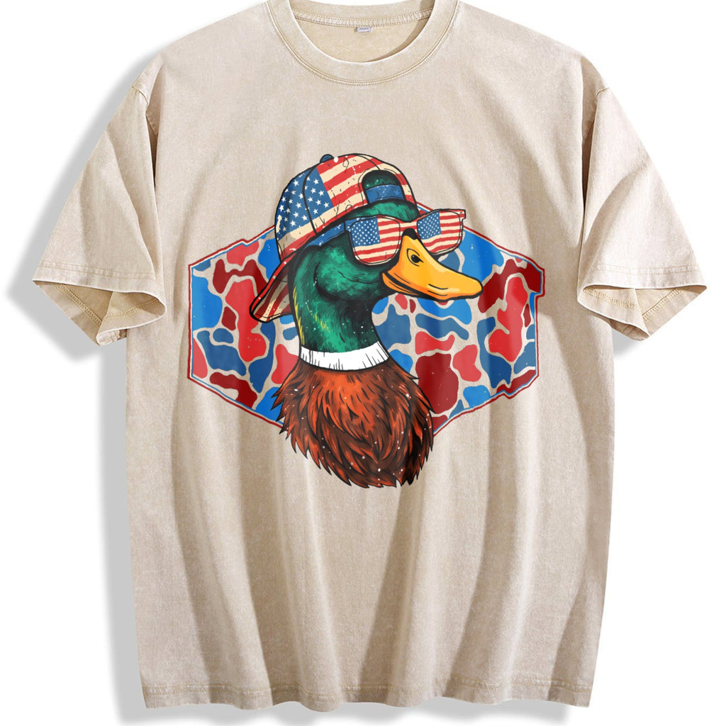Mallard Duck Flying Vintage Washed T-Shirt product image 1