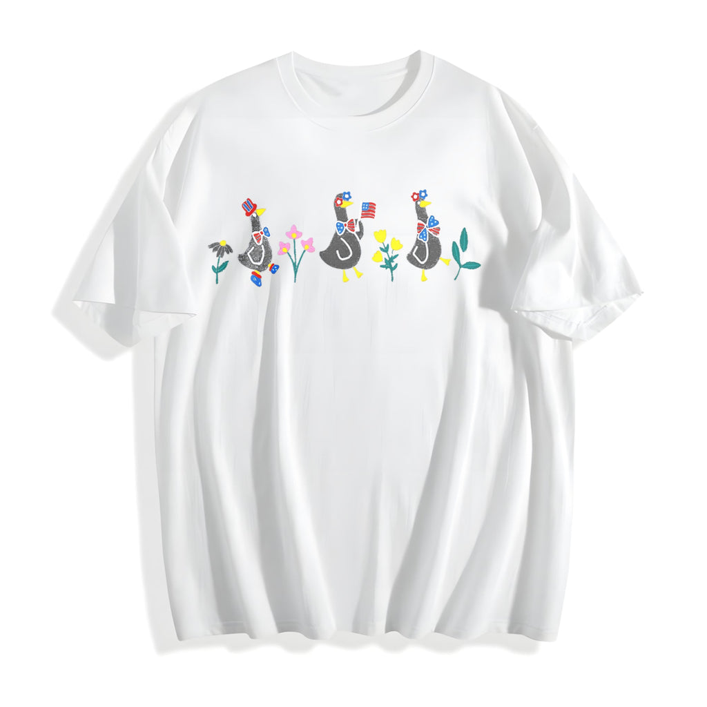 Patriot Floral Goose Cotton T-Shirt product image 2