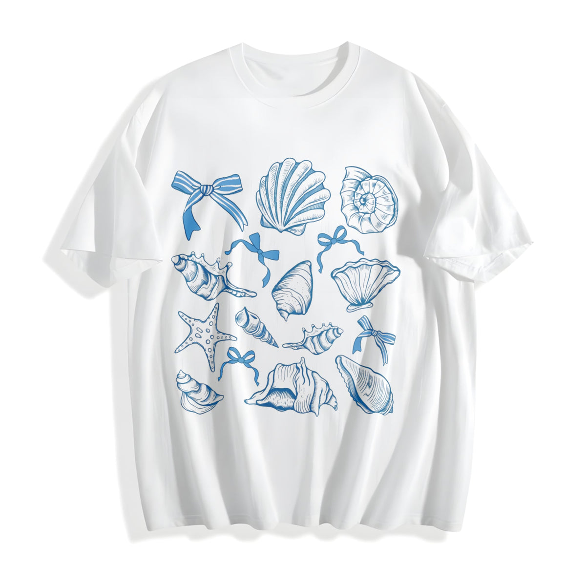 Seashell Coquette Summer Beach Cotton T-Shirt product image 2