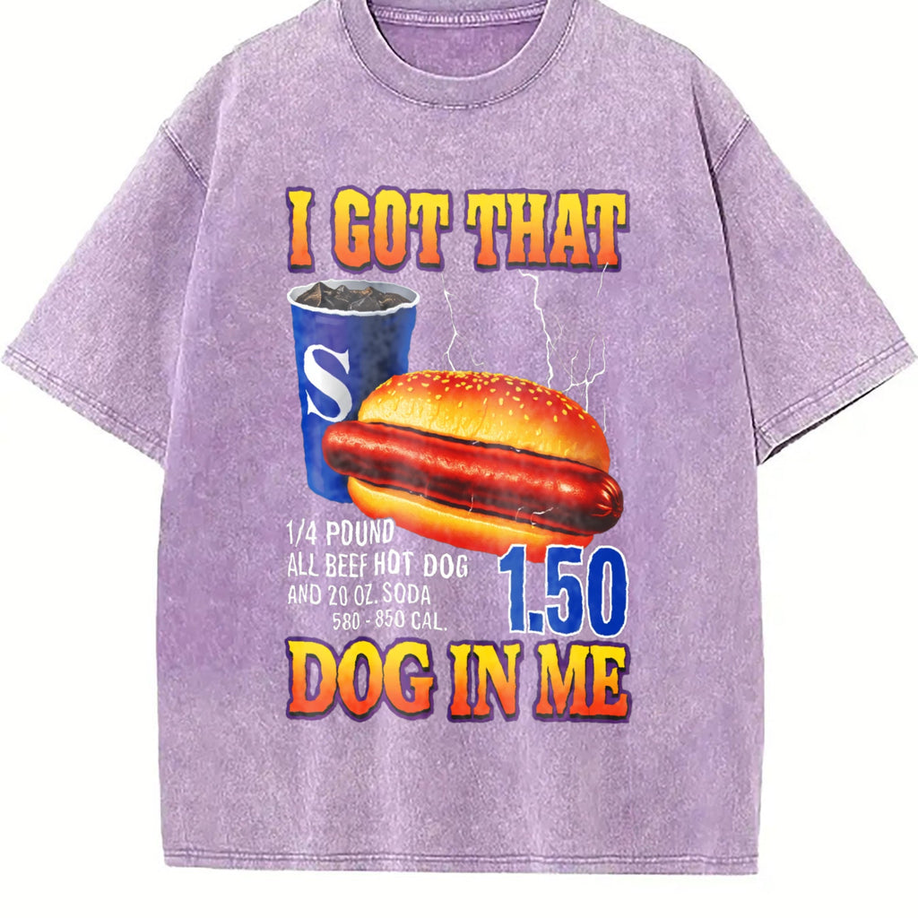 Funny Hot Dog I Got That In Me Food Humor Fast Vintage product image 6
