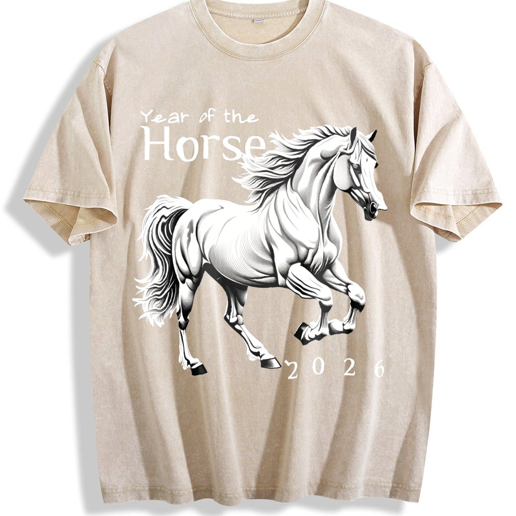 Galloping Horse Year Of The Vintage Washed T-Shirt product image 1