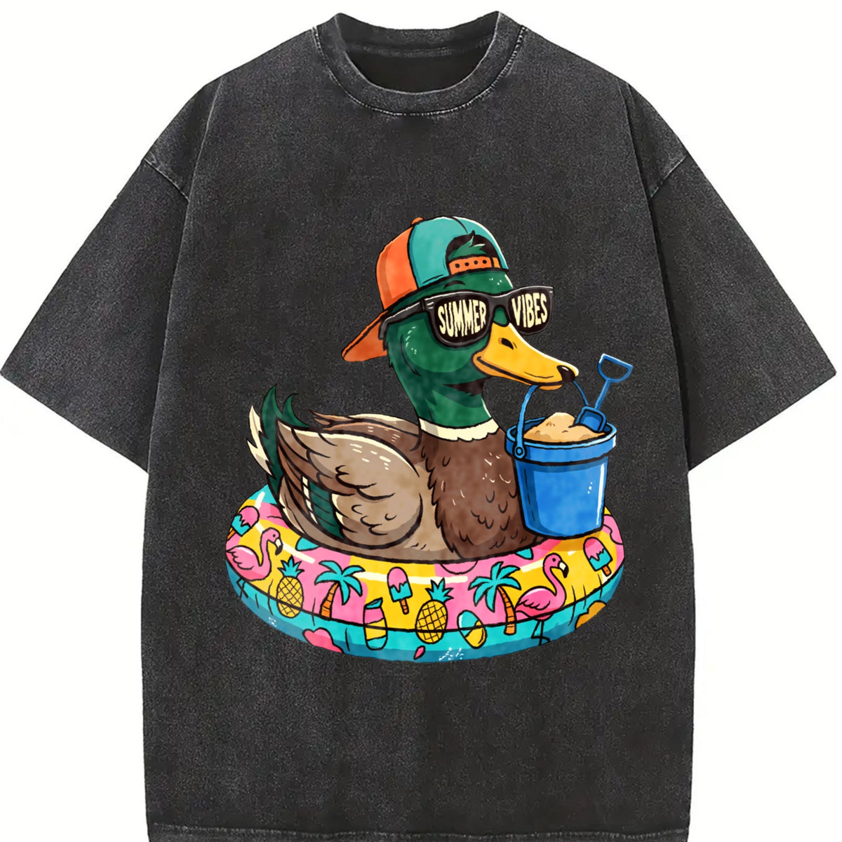 Summer Vibes Duck Vintage Washed T-Shirt product image 2