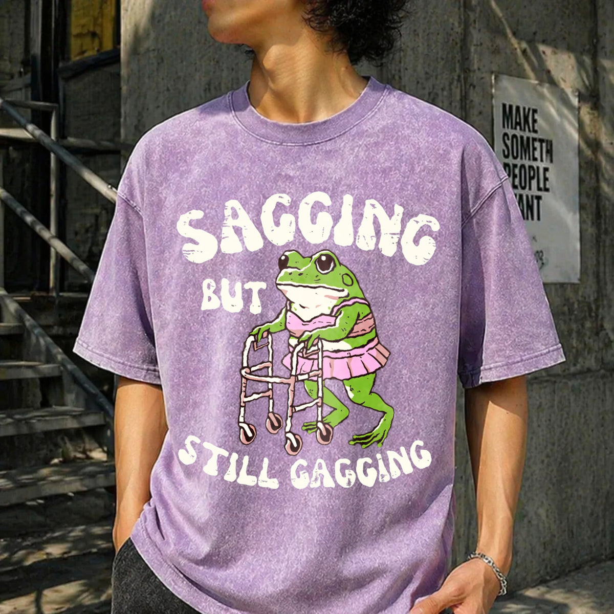 Sagging But Still Gagging Frog Funny Cringe Meme Vintage product image 6