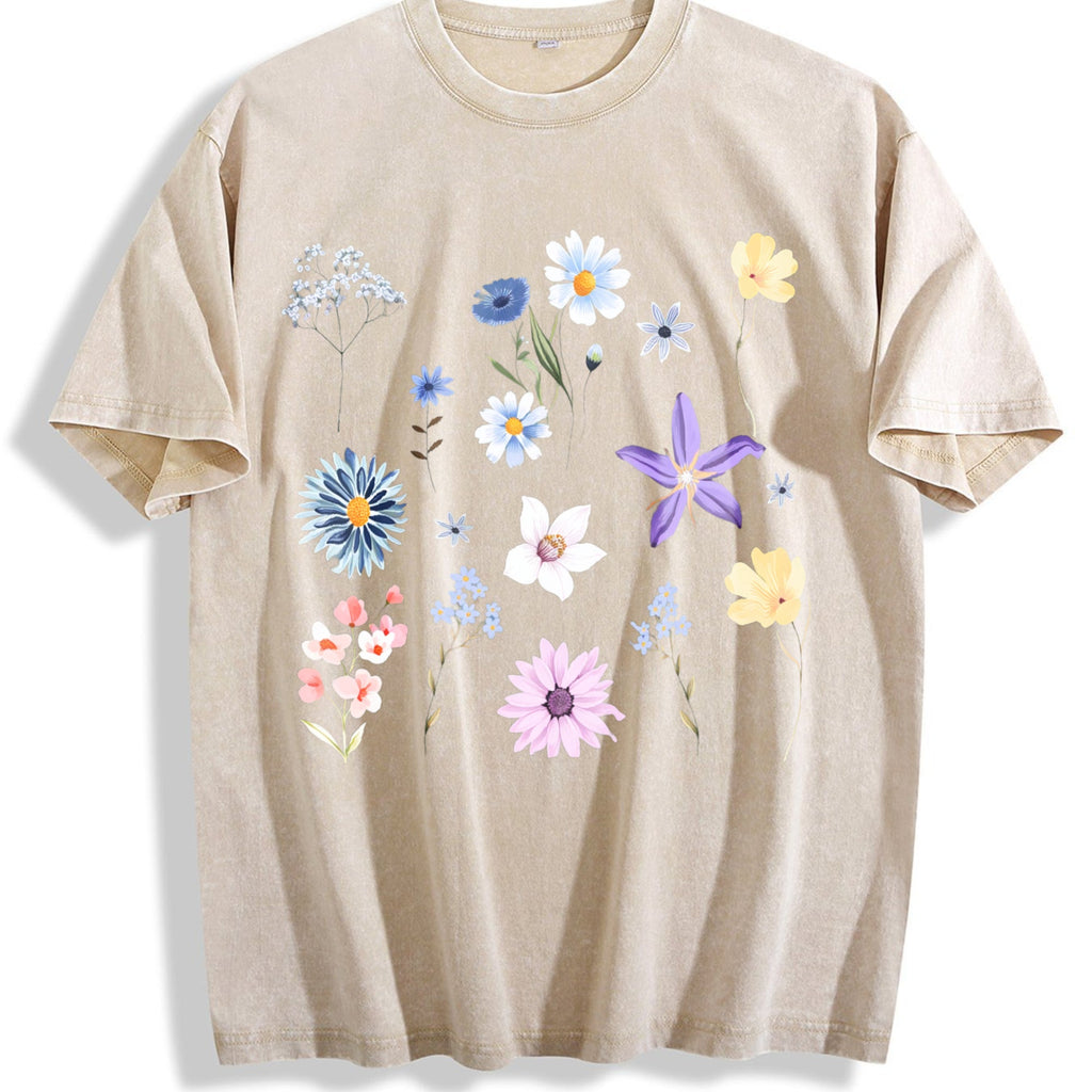 Blooms And Wild Flowers 90s Vintage Washed T-Shirt product image 1
