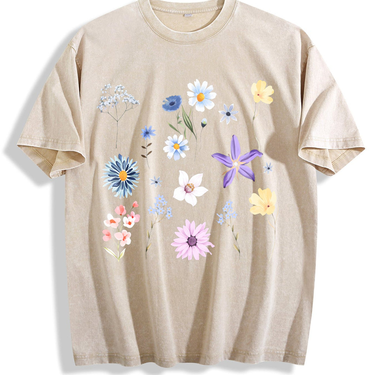Blooms And Wild Flowers 90s Vintage Washed T-Shirt product image 1