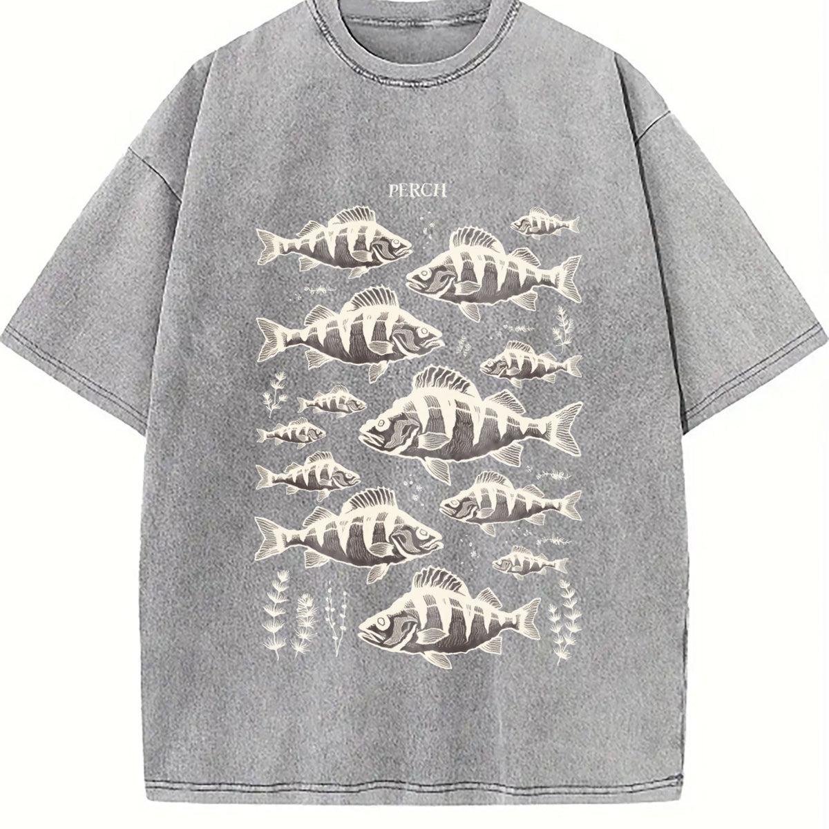 Perch Fish 90s Vintage Washed T-Shirt product image 5