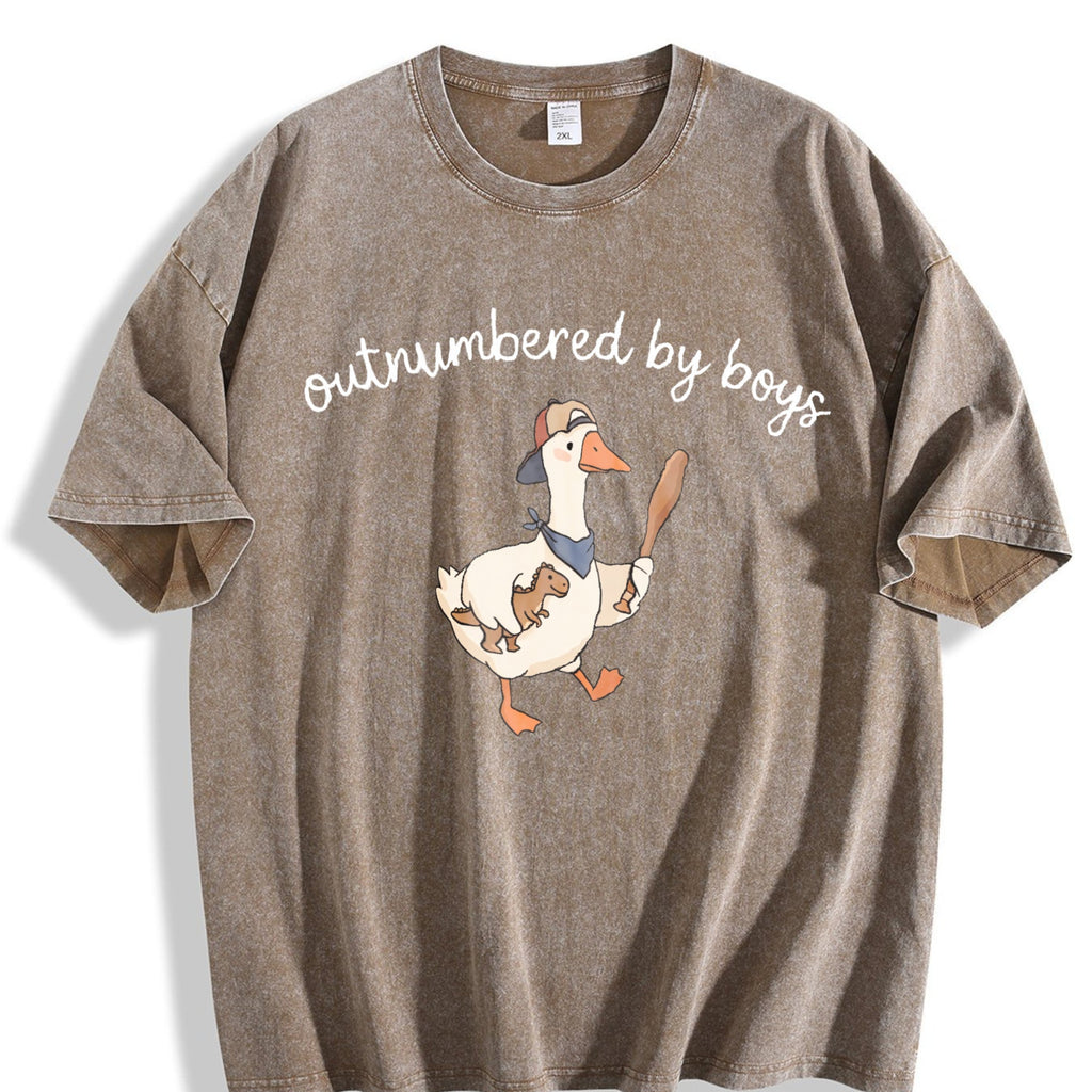 Outnumbered By Boys Vintage Washed T-Shirt product image 3