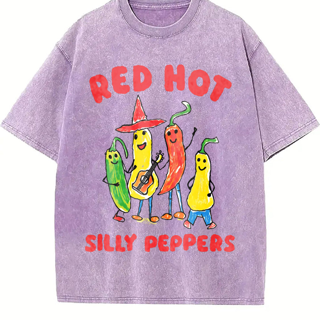 Red Hot Silly Peppers Vintage Washed T-Shirt product image 6