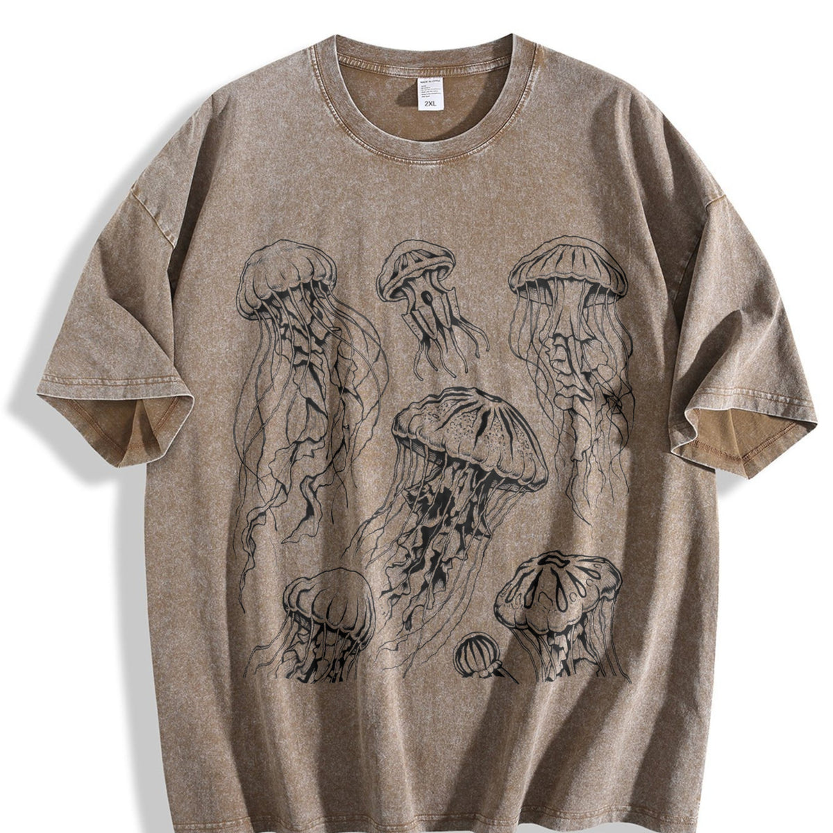 Jellyfish 90s Tattoo Vintage Washed T-Shirt product image 3