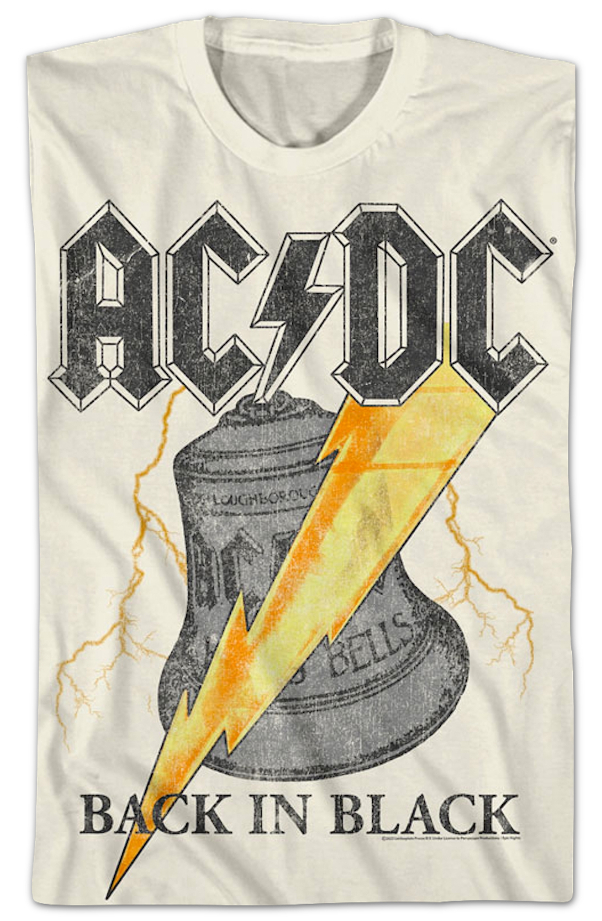 Back In Black Hells Bells Lightning Bolts ACDC Shirt product image 2