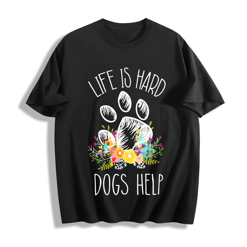 Dogs Help Cotton T-Shirt product image 1