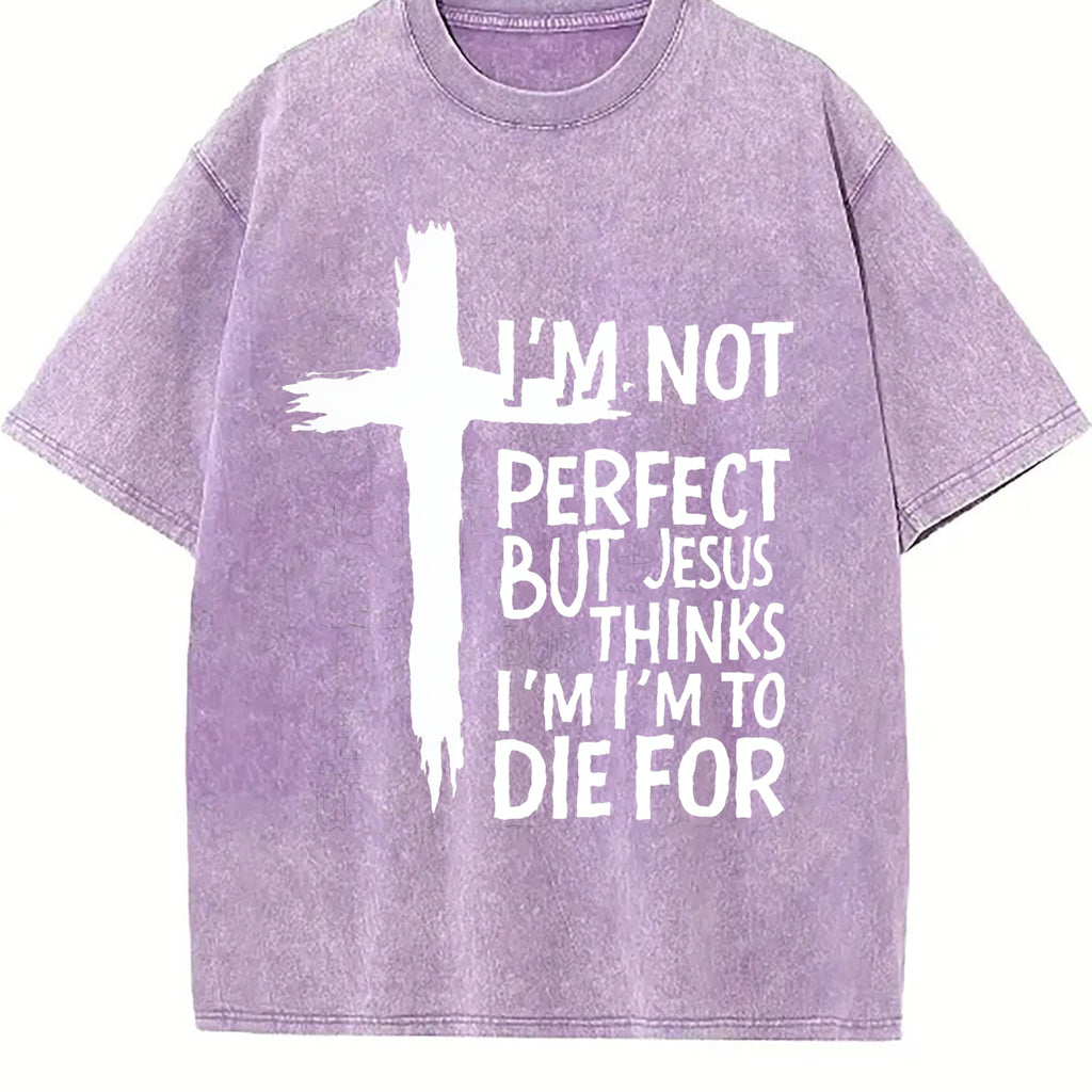 100 Easter Cross & Letter Vintage Washed T-Shirt product image 6