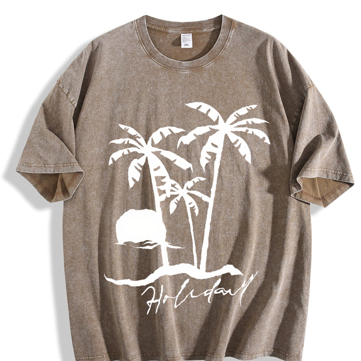 Beach Short-sleeved Sunset Summer Vintage Washed T-Shirt product image 3