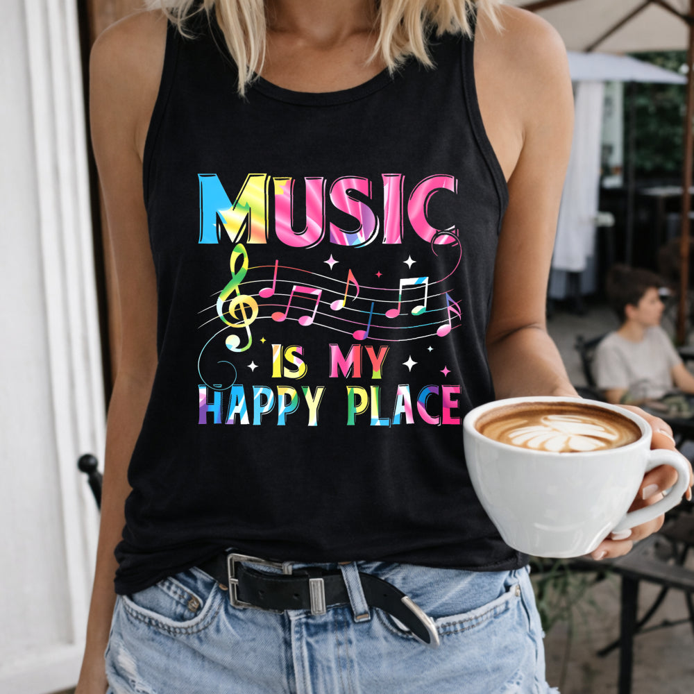 Music Is My Happy Place Women's Tank Top