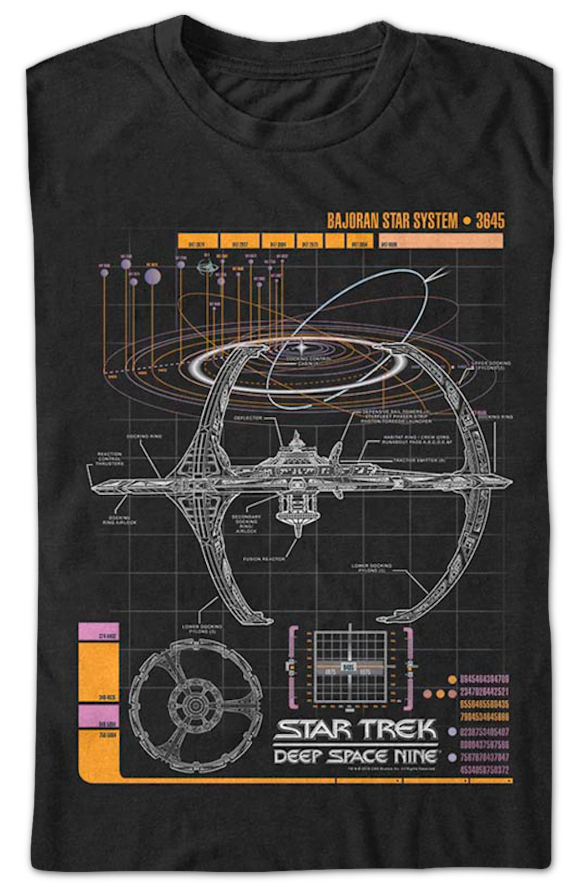 Bajoran Star System Trek Deep Space Nine T-Shirt product image 2