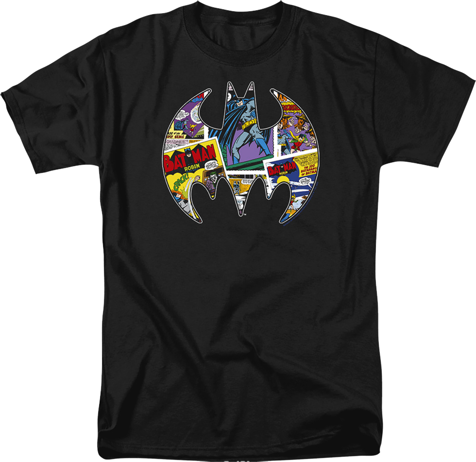 Batman Logo Collage DC Comics T-Shirt product image 1