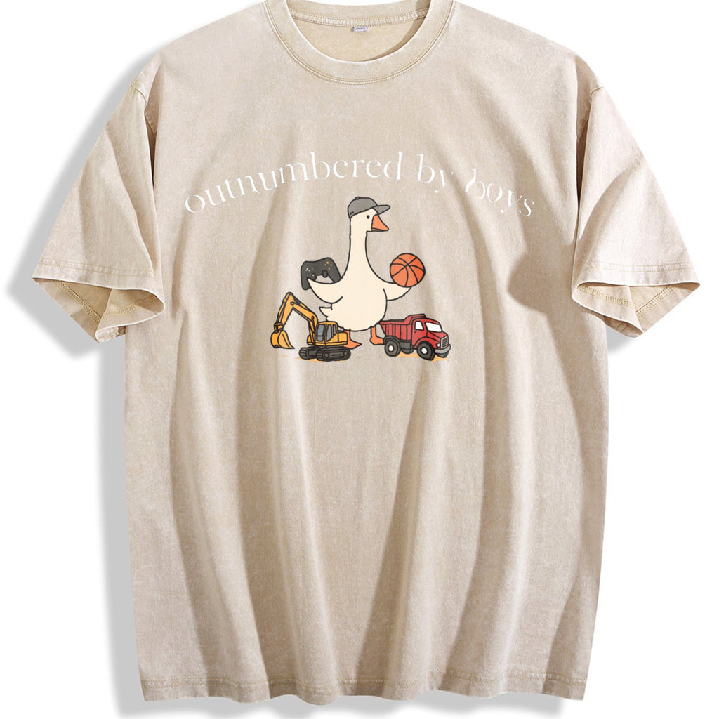 Outnumbered By Boys Vintage Washed T-Shirt product image 1