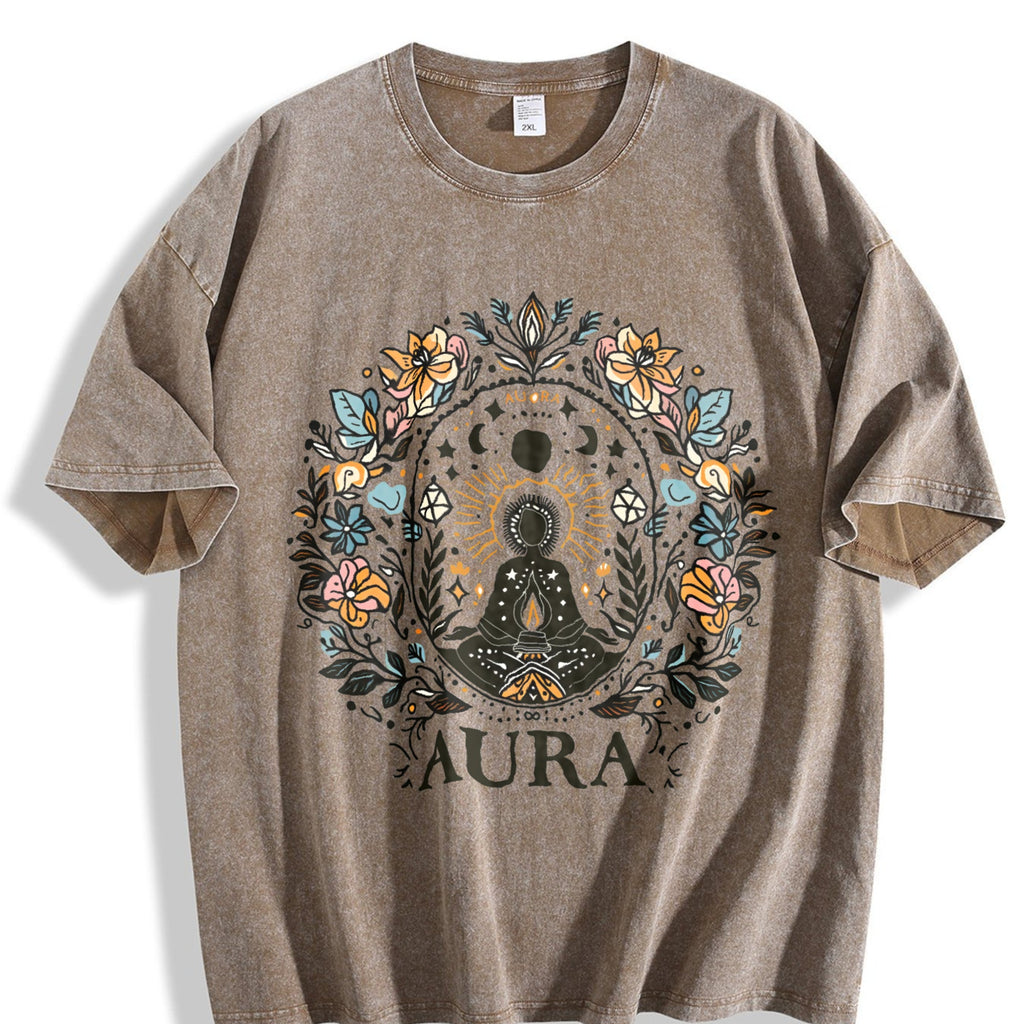 Summer A Bohemian Floral Vintage Washed T-Shirt product image 3