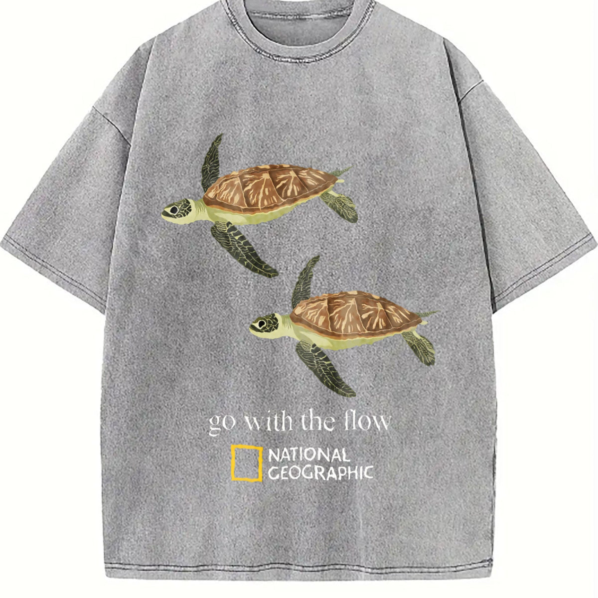 Go With The Flow Sea Turtle Ocean Nature Lover Vintage product image 5